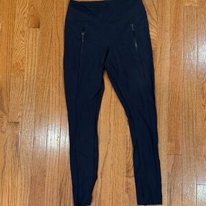 Athleta Black Leggings with Zipper Pockets